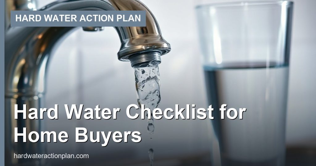 Hard Water Checklist for Home Buyers - Hard Water Action Plan